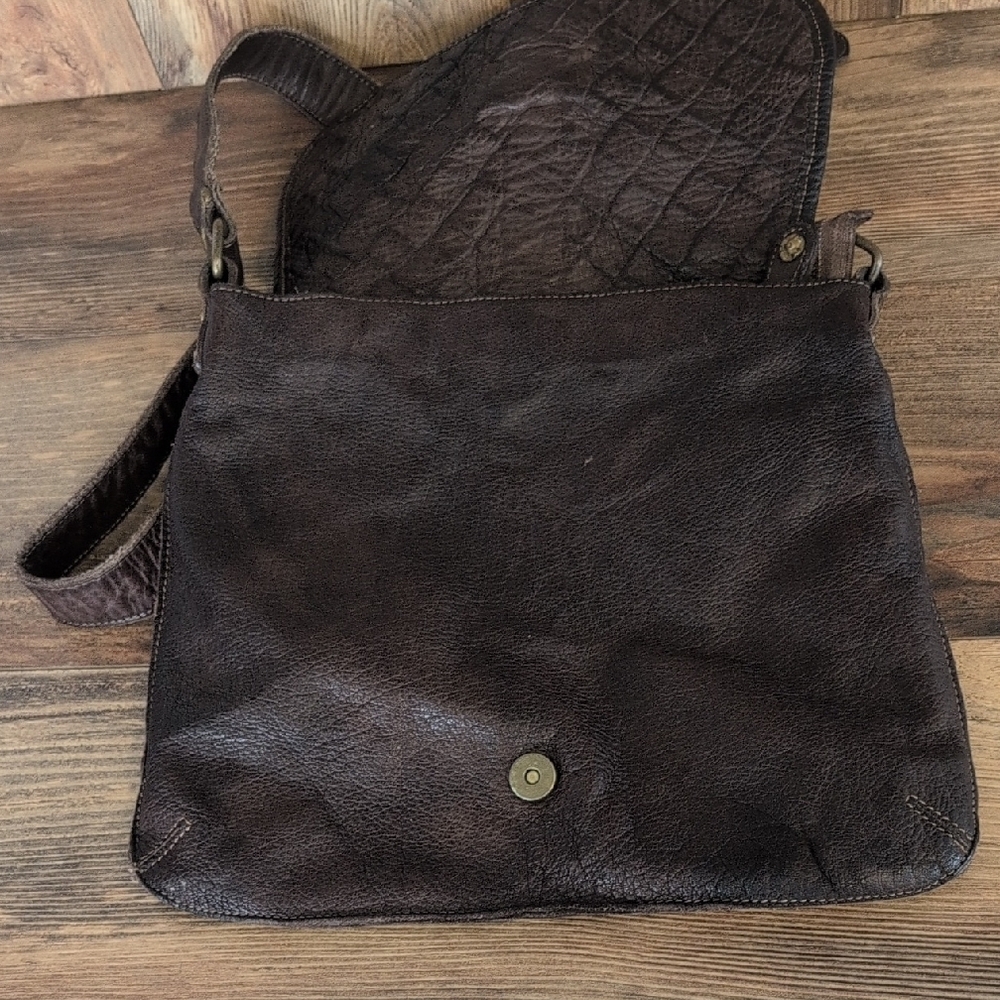 Civico 93 Brown Bohemian Woven Leather Flap Crossbody Bag           c159 - Picture 4 of 8